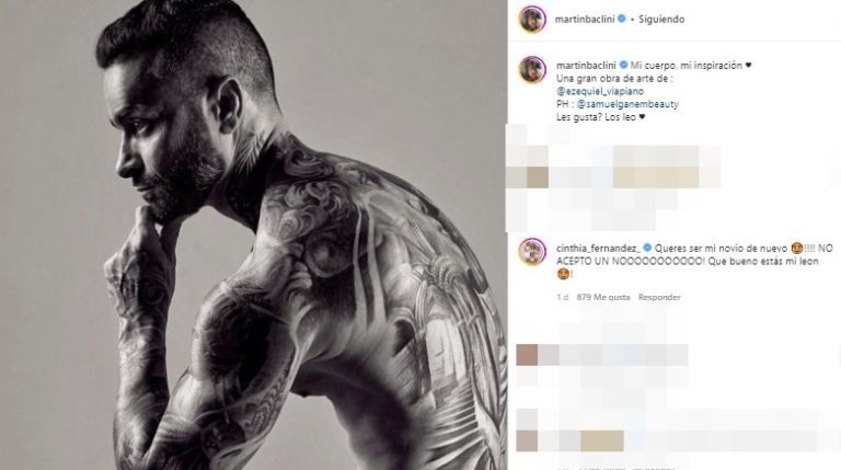 El comentario de Cinthia Fernández a Martín Baclini.