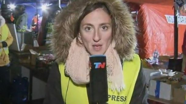 Carolina Amoroso, en Ucrania.