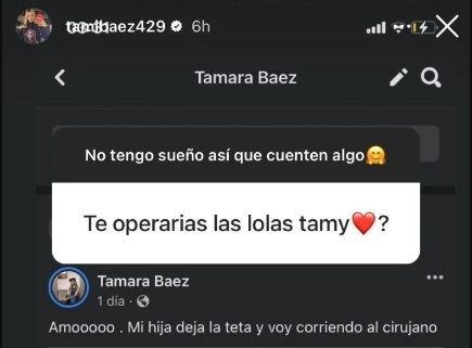 Posteo Tamara Báez.