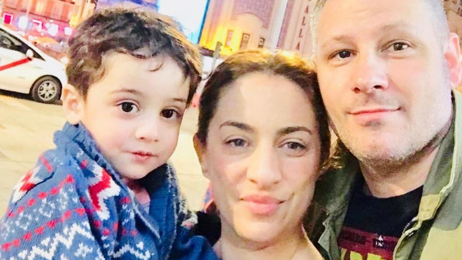 María Julia Oliván y su familia.