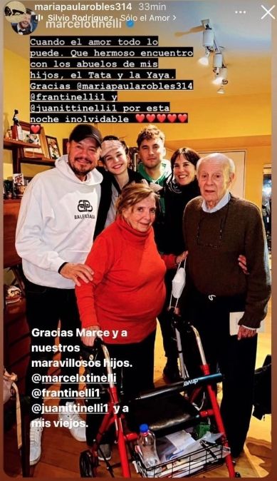 LA CENA FAMILIAR DE TINELLI Y ROBLES.