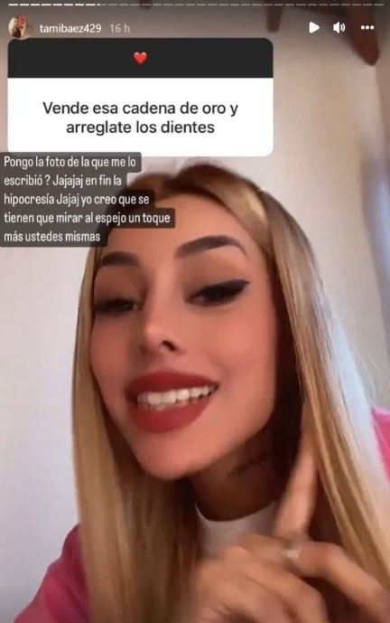 LA RESPUESTA DE TAMARA BAEZ EN INSTAGRAM QUE DISPARO TODO.