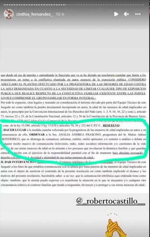 Captura Cinthia Fernández.