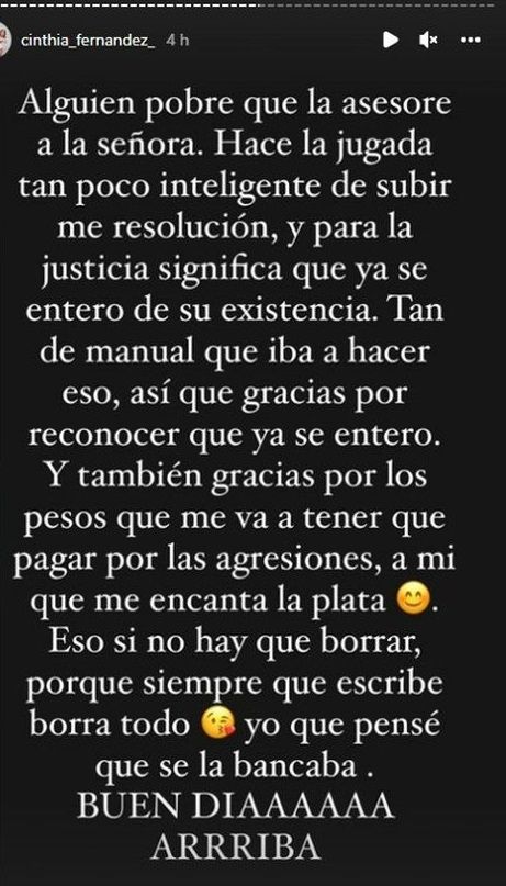 Captura Cinthia Fernández.