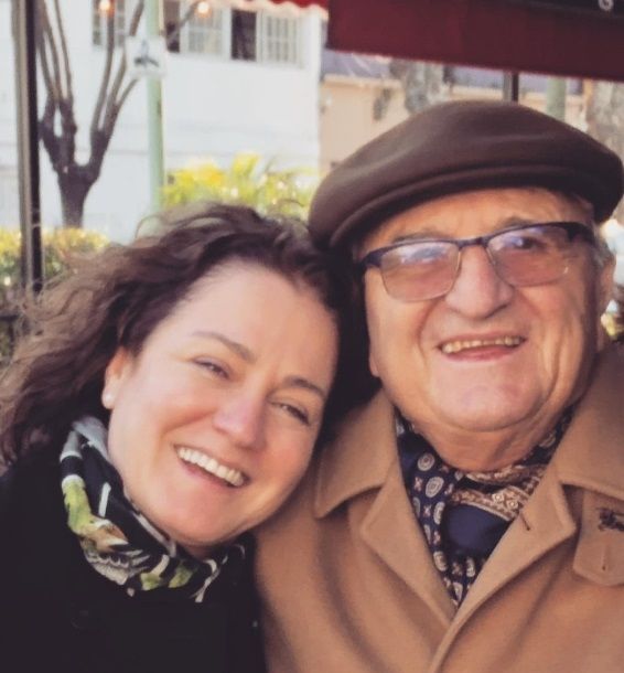 Florencia Bas y su padre.