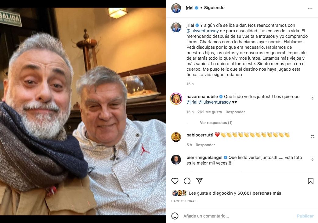 JORGE AVISO DE LA NUEVA HISTORIA DESDE SU CUENTA DE INSTAGRAM.