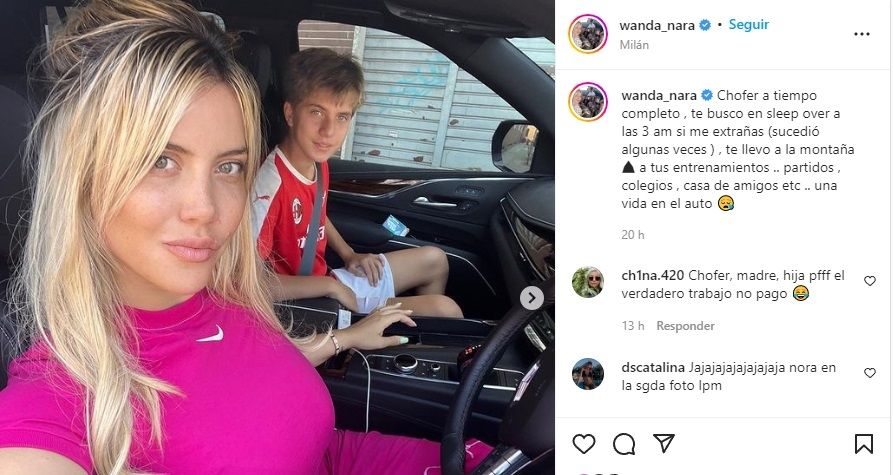 Posteo de Wanda Nara.