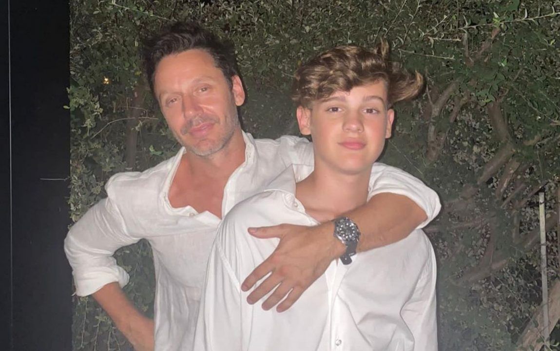 Benjamín Vicuña y su hijo Bautista.