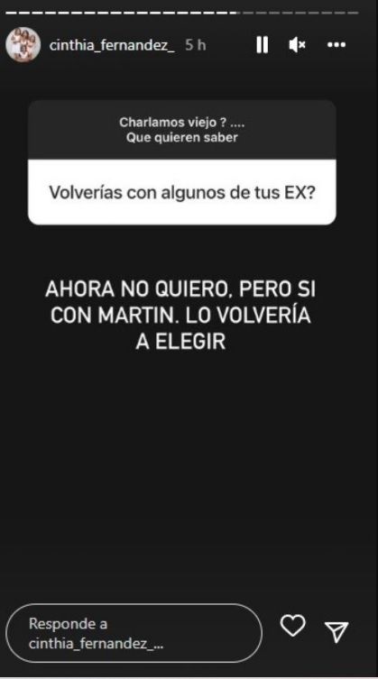 Posteo Cinthia Fernández. 