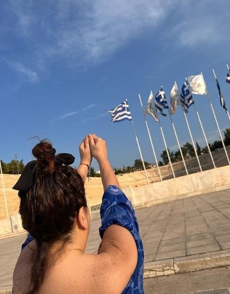 Andrea Taboada, en Grecia.