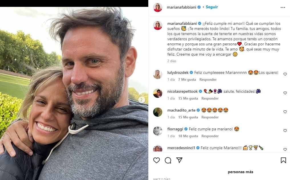 Posteo Mariana Fabbiani.
