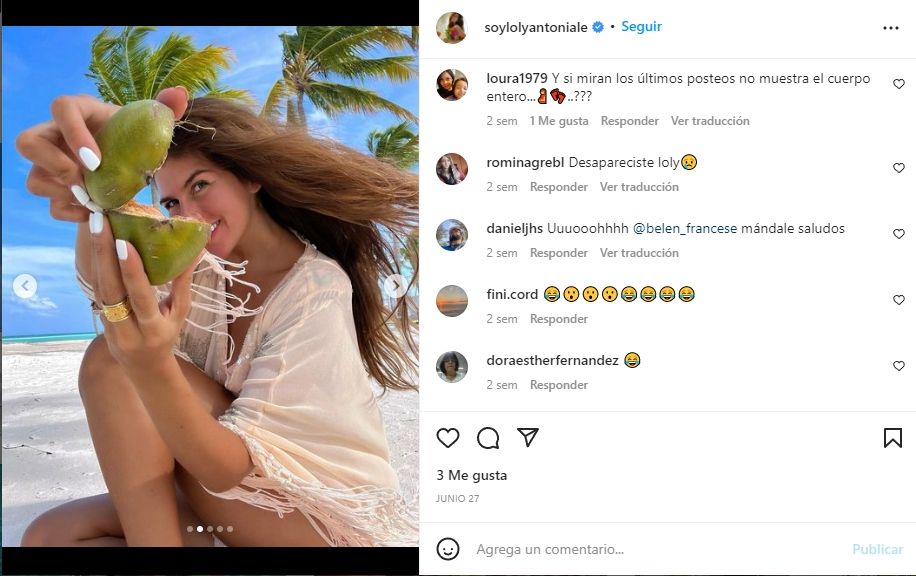 Loly Antoniale desapareció de las redes.
