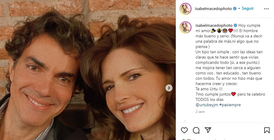 Posteo de Isabel Macedo.