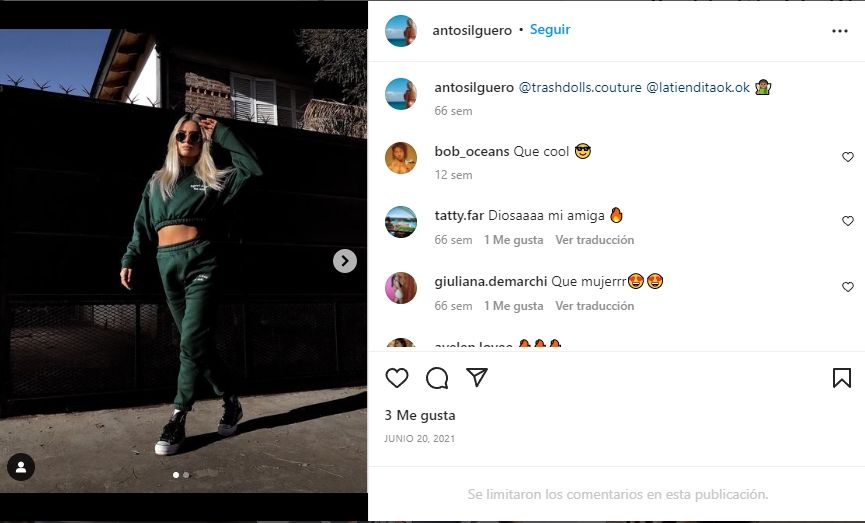 Antonella Silguero y su marca de ropa.