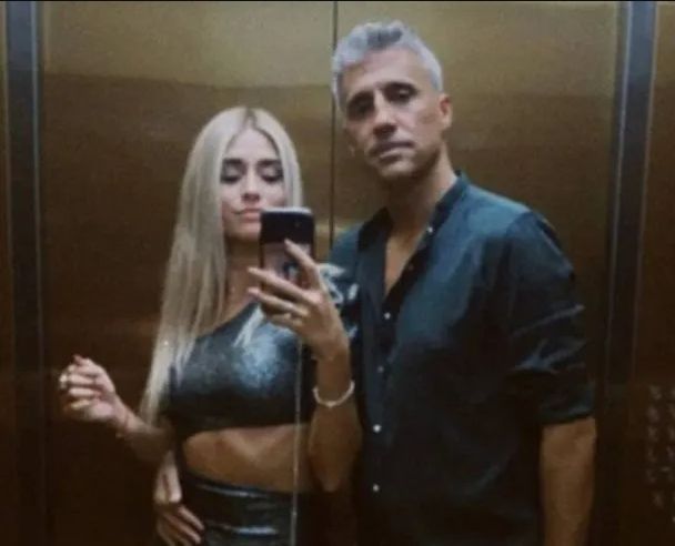 Hernán Crespo y su nueva novia.