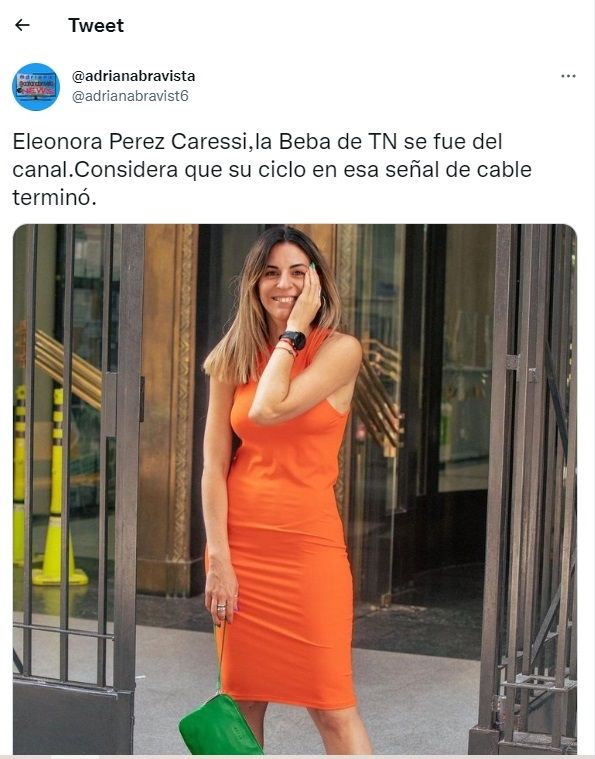 Tuit sobre La Beba.