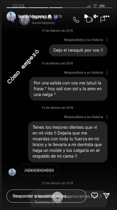 Sol mostró el chamuyo de su novio