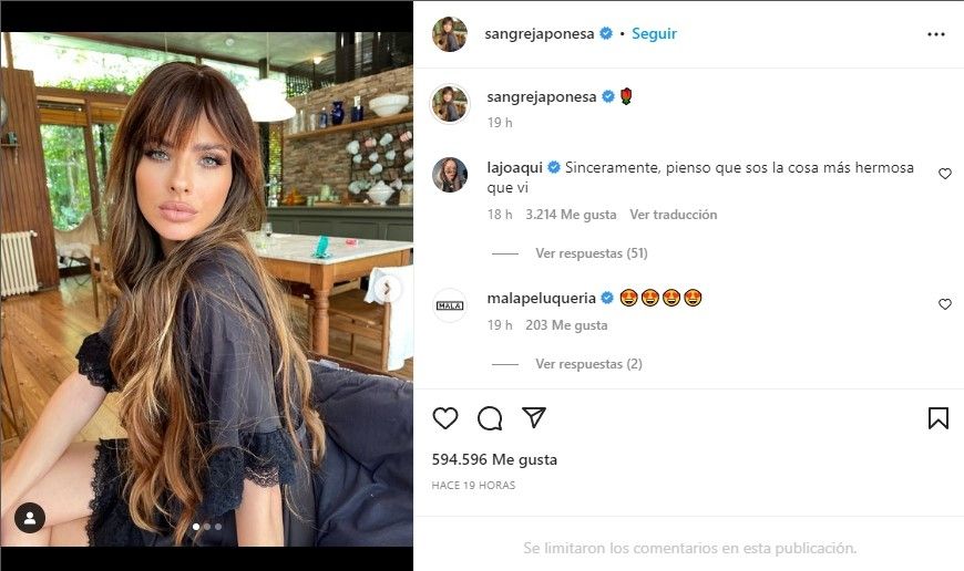 El cambio de look de la China Suárez. (Foto: Instagram)