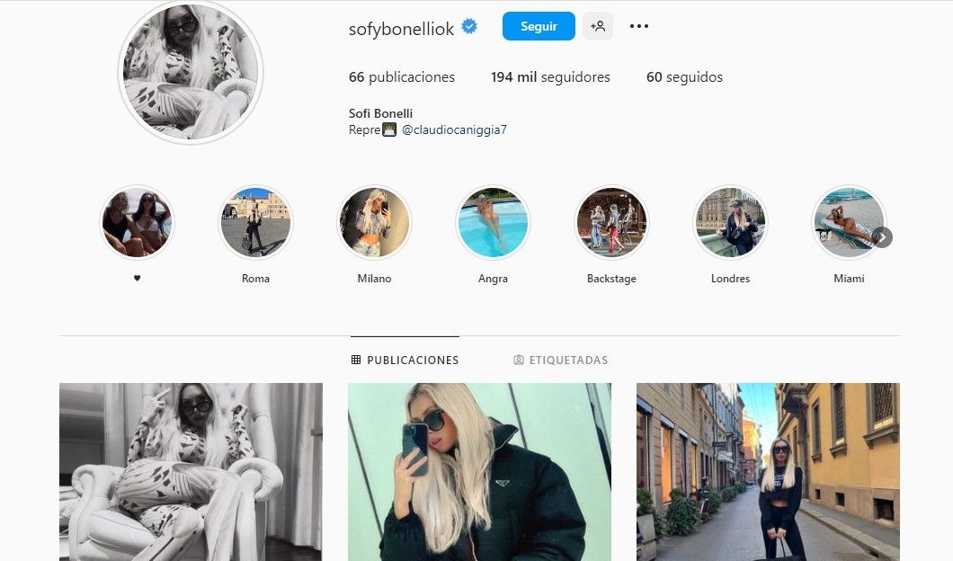 Claudio Paul Caniggia y Sofía Bonelli. (Foto: Instagram)