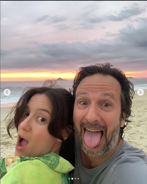 Pichot y Lopatin en la playa