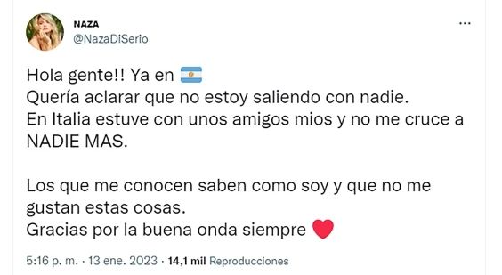 Naza negó rotundamente el rumor sobre González