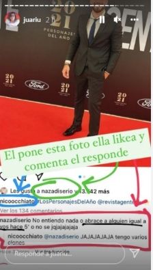 Naza y Occhiato se tiraron mil interacciones por redes y alimentaron los rumores