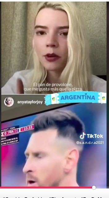 Anya contó que ama las empanadas