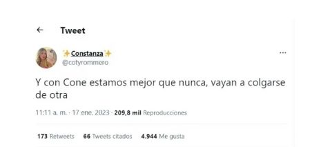 Coti estalló de ira por las teorias de separación