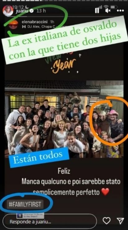 Daniel Osvaldo y Gianinna Maradona. (Foto: Captura Instagram)