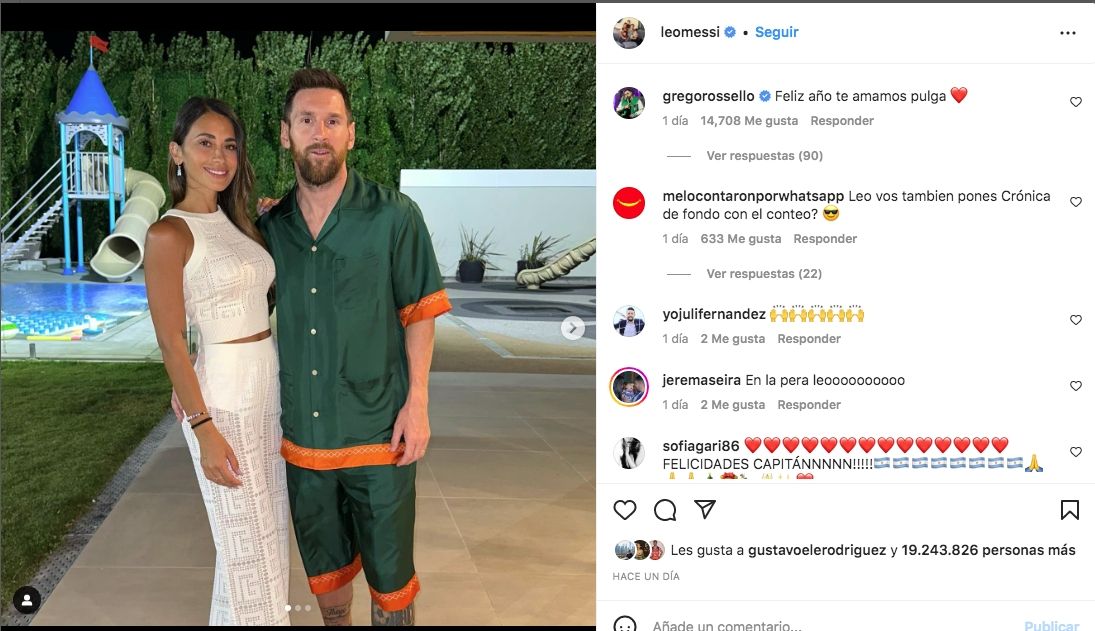 La ropa que eligió Messi