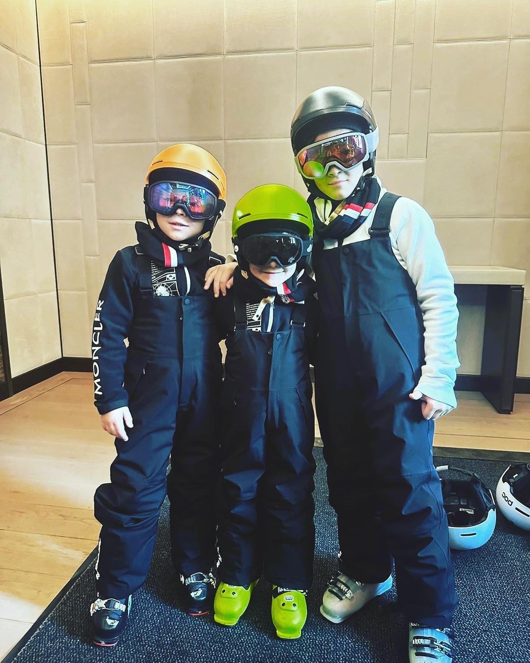 Thiago, Mateo y Ciro, los hijos de Messi y Antonela.