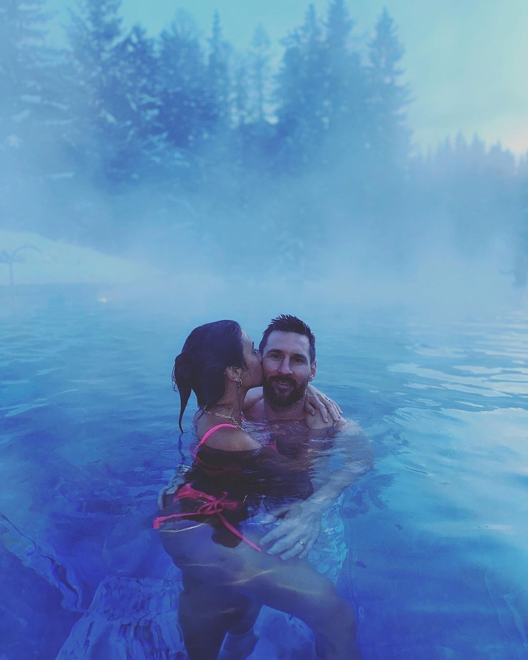 Lionel Messi y Antonela Roccuzzo.