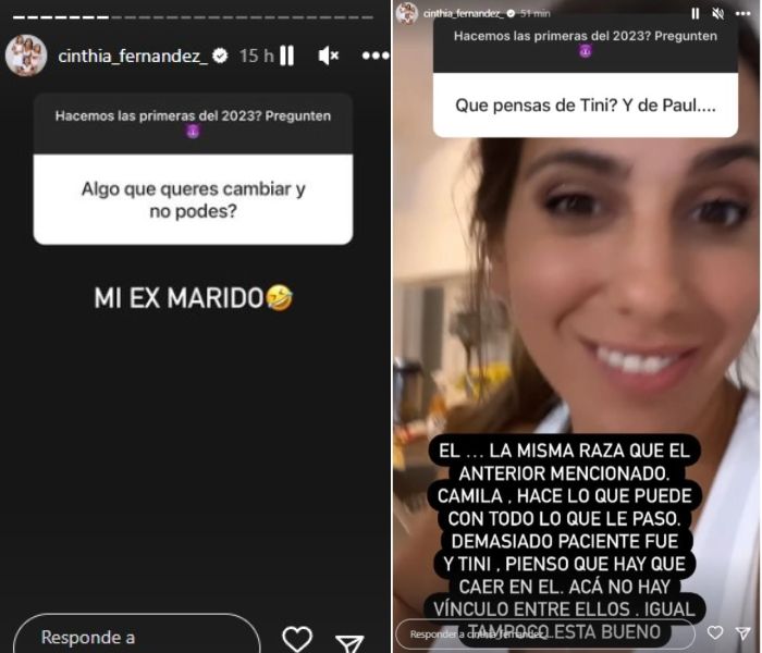 Cinthia Fernández contra Rodrigo de Paul y Matías Defederico. (Foto: Instagram)