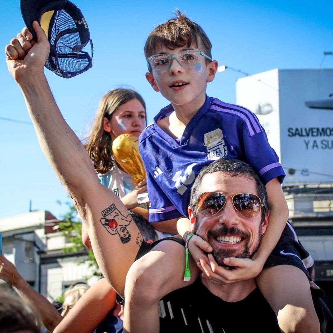 Esteban Lamothe y su hijo Luis.