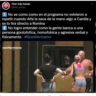 La reacción de Alfa fue motivo de debate