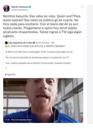 Liberman siempre estuvo en la polémica contra la Selección