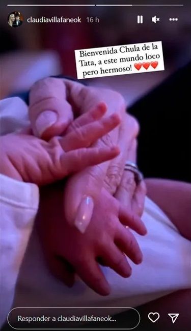 Primer posteo de Claudia Villafañe con su nieta Azul.