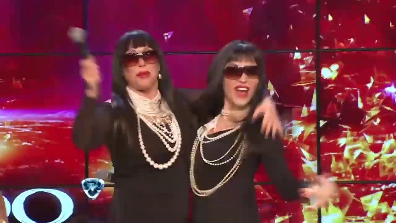Fátima Flórez imitando a Moria Casán.