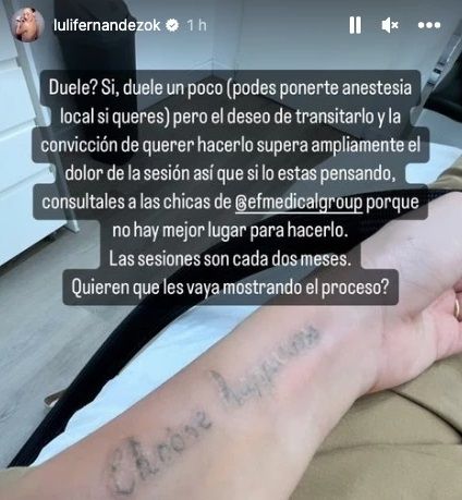 Tatuajes de Luli Fernández. 
