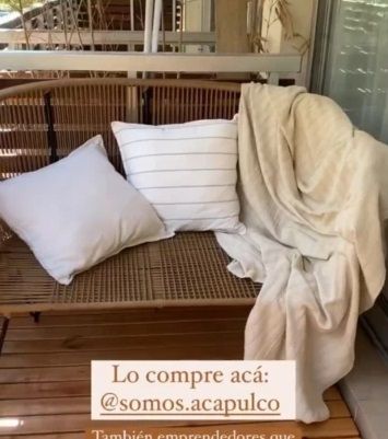 El balcón del departamento de Mica Lapegüe. 