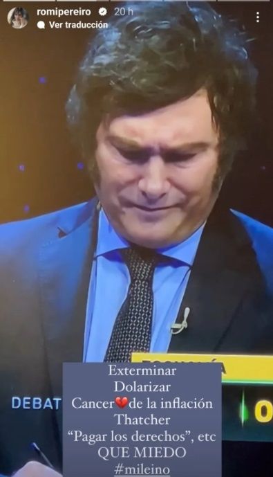 Romina Pereiro destrozó a Javier Milei. 