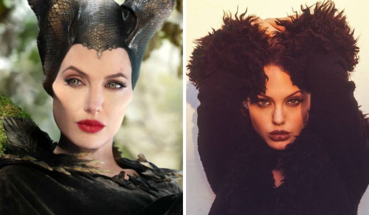 Maléfica y una joven Angelina Jolie.