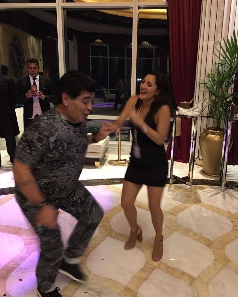Jana y Diego Maradona. 