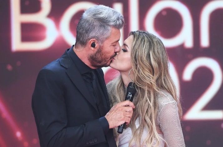 Marcelo Tinelli y Milett Figueroa. 