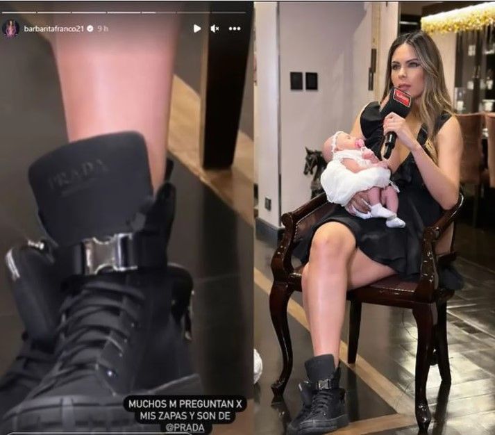 Las zapatillas de Barbie Franco. (Foto: Instagram)