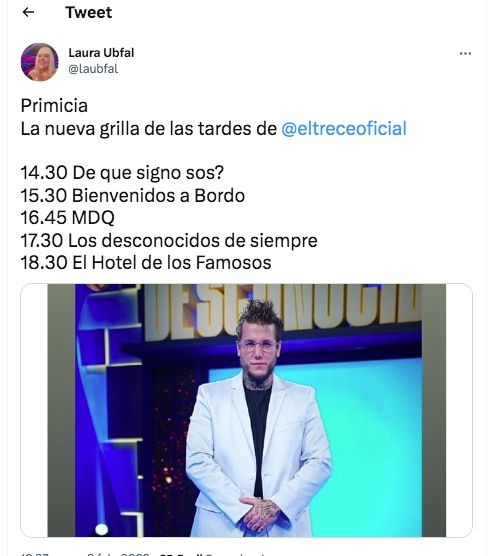 La nueva programación de eltrece