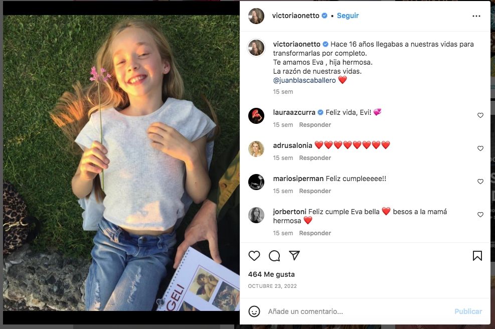 El saludo de Onetto a su hija por su cumpleaños