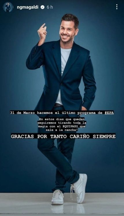 El anuncio de Nicolás Magaldi.