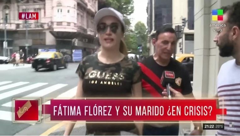 Fátima Flórez junto a su marido. (Foto: Captura América TV)