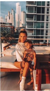 Camila en Madrid con sus hijos